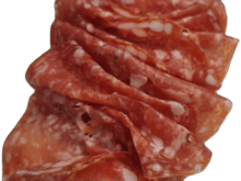 Salami Sopressa verrassend en grof van structuur, dun gesneden 150 gram